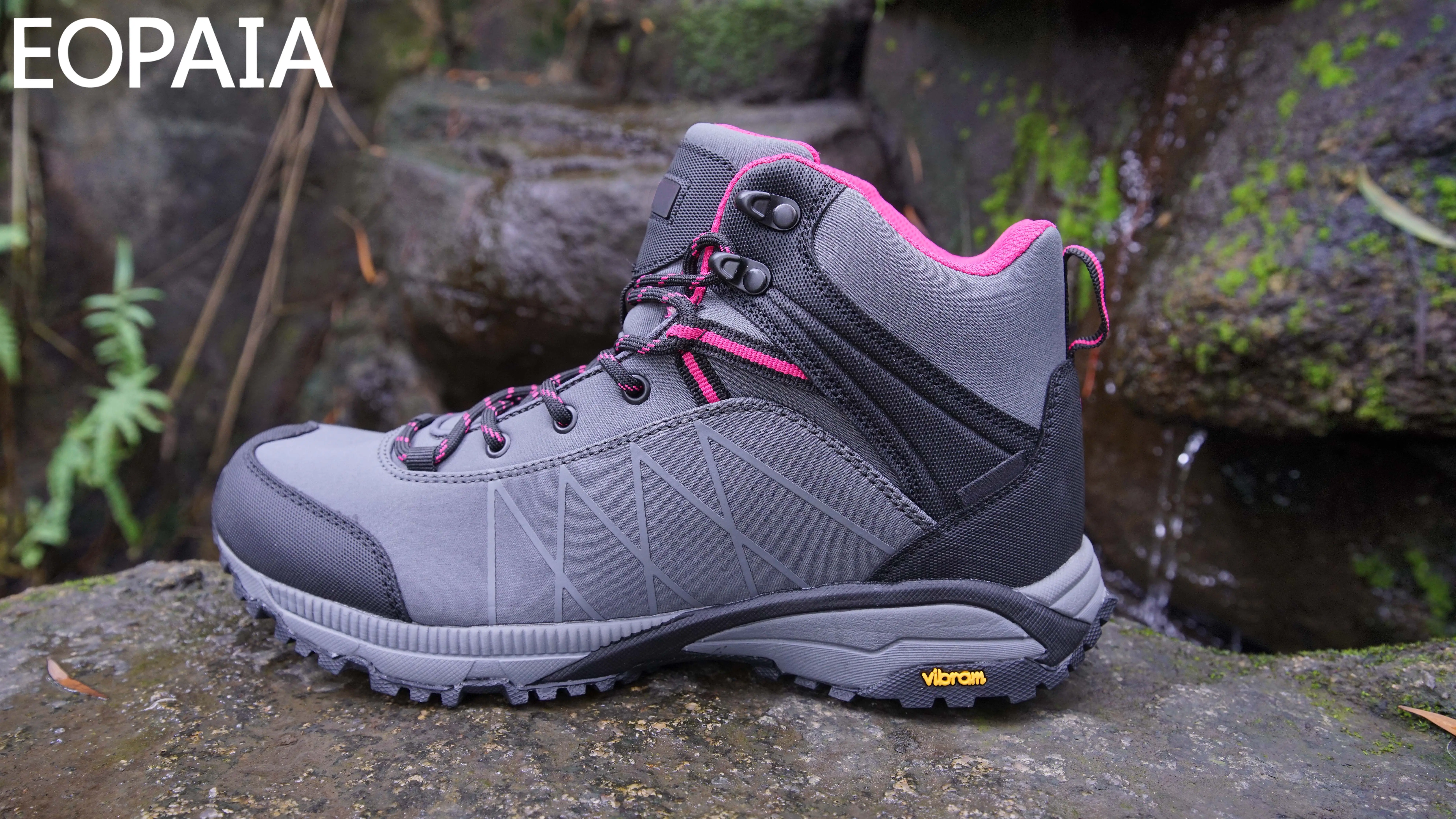 rubber outsole anti-slip women's hiking shoes
